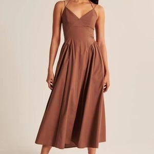 Abercrombie & Fitch strappy plunge corset dress